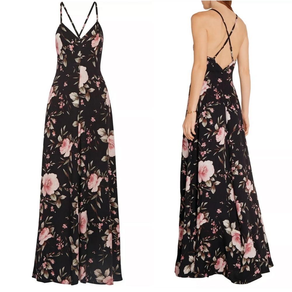 Alice + Olivia | Alves Maxi Floral Dress ASO Miranda Kerr size 0 Black